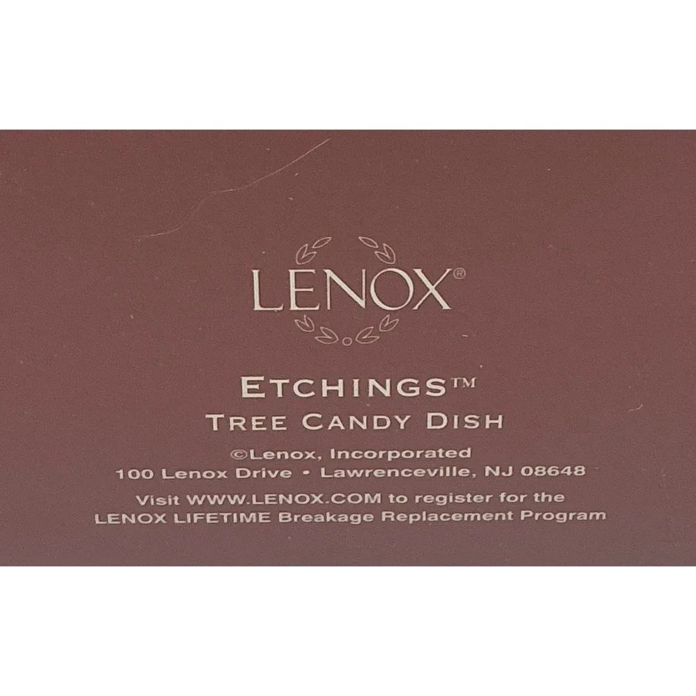 Vintage Lenox Etchings Christmas Tree Candy Dish - NIB‎